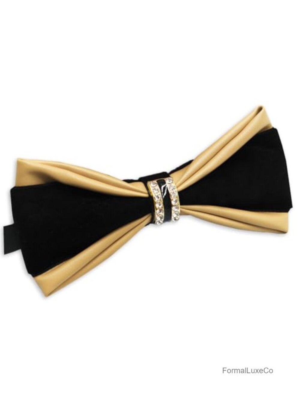 PU Leather Velvet Bowtie Pre-Tied Men's Tuxedo Formal Accessory